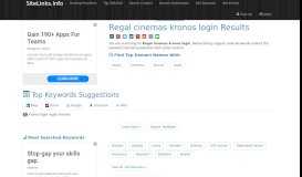 
							         Regal cinemas kronos login Results For Websites Listing								  
							    