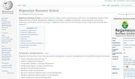 
							         Regenesys Business School - Wikipedia								  
							    