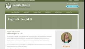 
							         Regina K. Lee, M.D. | Family Health South Texas								  
							    