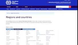 
							         Regions and countries - ILO								  
							    