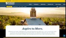 
							         Regis University | Jesuit-Catholic College in Denver, Colorado								  
							    