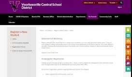 
							         Register a New Student / Home - Voorheesville Central School District								  
							    