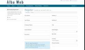 
							         Register - Alba Web - Alba Web Hosting								  
							    
