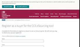 
							         Register as a buyer for the CCS eSourcing tool - Crown Commercial ...								  
							    