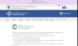 
							         Register Biz Name - Montgomery County Business Portal								  
							    