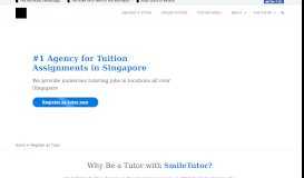 
							         Register for 60+ Tuition Assignments Daily - SmileTutor								  
							    