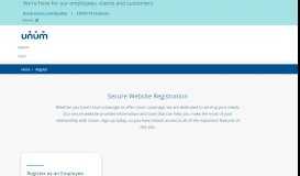 
							         Register for a Secure Account | Unum								  
							    