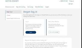 
							         Register for Aegon Investments (Cofunds) | Willis Owen								  
							    