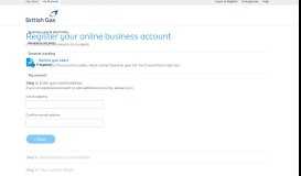 
							         Register for an online account | British Gas business								  
							    