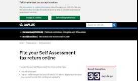 
							         Register for and file your Self Assessment tax return - GOV.UK								  
							    