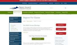 
							         Register for Classes | FRCC								  
							    