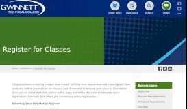 
							         Register for Classes | Gwinnett Technical College								  
							    
