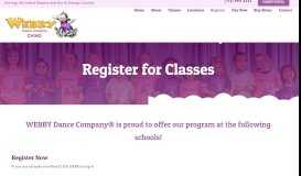 
							         Register for Classes - Webby Dance Company - Brea/Riverside								  
							    
