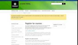 
							         Register for courses – Student Portal								  
							    