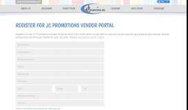 
							         Register for JC Promotions Vendor Portal | JC Promotions								  
							    