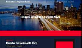 
							         Register for National ID Card - Contactless Payment Cards								  
							    