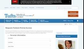 
							         Register for Patient Portal | Tufts Medical Center								  
							    