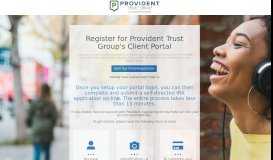 
							         Register for Provident Trust Group's Client Portal								  
							    