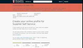 
							         Register for Supplier Self Service | Hantsweb								  
							    