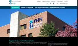 
							         Register for the MyFHN Patient Portal - MyFHN - FHN								  
							    