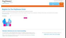 
							         Register For The PayStream Portal - Login								  
							    