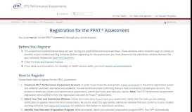 
							         Register for the PPAT (For Test Takers) - ETS.org								  
							    