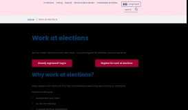 
							         Register for Work at elections - Victorian Electoral Commission								  
							    