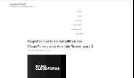 
							         Register hosts to Satellite6 via CloudForms and Ansible Tower part 2 ...								  
							    