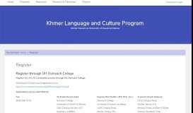 
							         Register - Khmer Language Program								  
							    