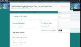 
							         Register - My Advertising Pays Daily- Your Online Cash Plan								  
							    