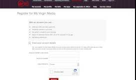 
							         Register - My Virgin Media								  
							    