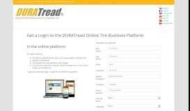 
							         Register now for immediate access to the Duratread tire portal								  
							    