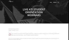 
							         Register Now: Live ATI Student Orientation Webinars – ATI Nursing Blog								  
							    