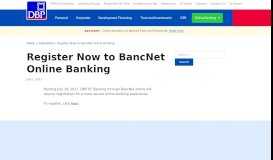 
							         Register Now to BancNet Online Banking - Development Bank ...								  
							    