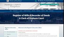 
							         Register of Wills & Recorder of Deeds & Clerk of Orphans Court ...								  
							    
