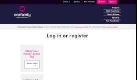 
							         Register or Login – Online Account Management | OneFamily								  
							    