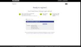 
							         Register | Pearson MyLab & Mastering								  
							    