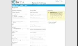 
							         Register - ProviderOnline by BRMS								  
							    