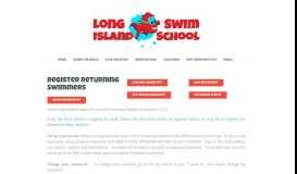 
							         Register Returning Swimmers - Long Island Swim School								  
							    