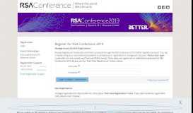 
							         Register - RSA Conference 2019								  
							    
