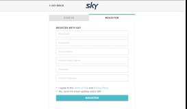 
							         Register - Sky Login								  
							    