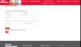 
							         Register - Tech Mahindra Job Portal								  
							    