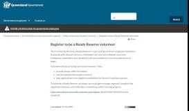 
							         Register to be a Ready Reserve volunteer | For government ...								  
							    