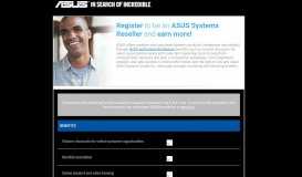 
							         Register to be an ASUS Systems Reseller								  
							    