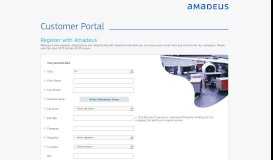 
							         Register with Amadeus - Amadeus Customers Portal								  
							    