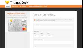 
							         Register your Card - Thomas Cook Cash Passport								  
							    