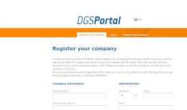 
							         Register your company | DGSPortal								  
							    