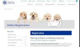 
							         Register Your Dog With the American Kennel Club								  
							    