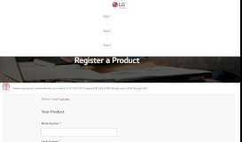 
							         Register Your Product | LG								  
							    