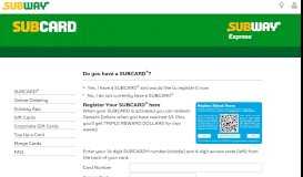
							         Register your SUBCARD® | Subway New Zealand								  
							    